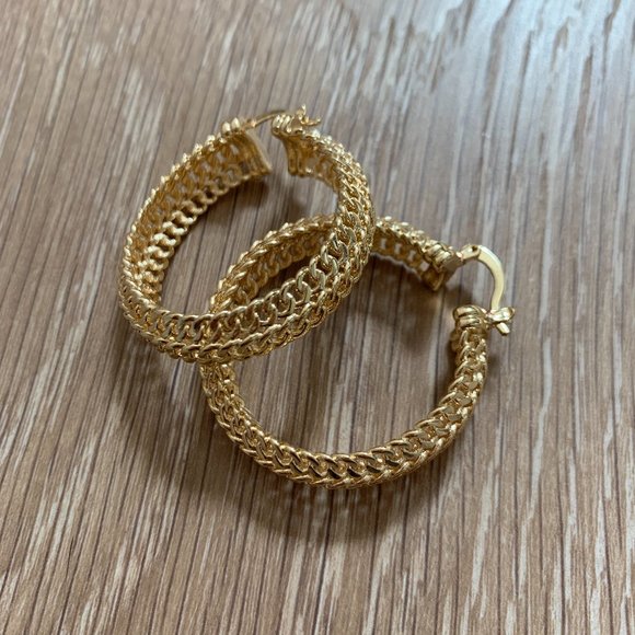 NEW Gold Hoops - Picture 1 of 2